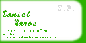 daniel maros business card